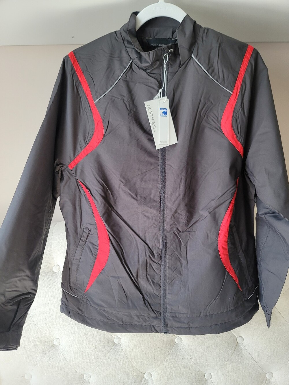 Sz L Windbreaker Track Athletic Jacket Womens